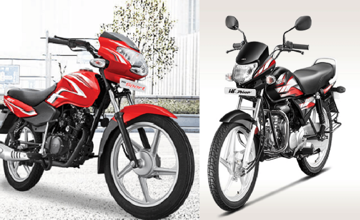 TVS Sport vs Hero HF Deluxe IBS I3S which one is cheapest and best mileage bike