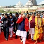 जगन्नाथ मंदिर में पूजा अर्चना के बाद अमित शाह