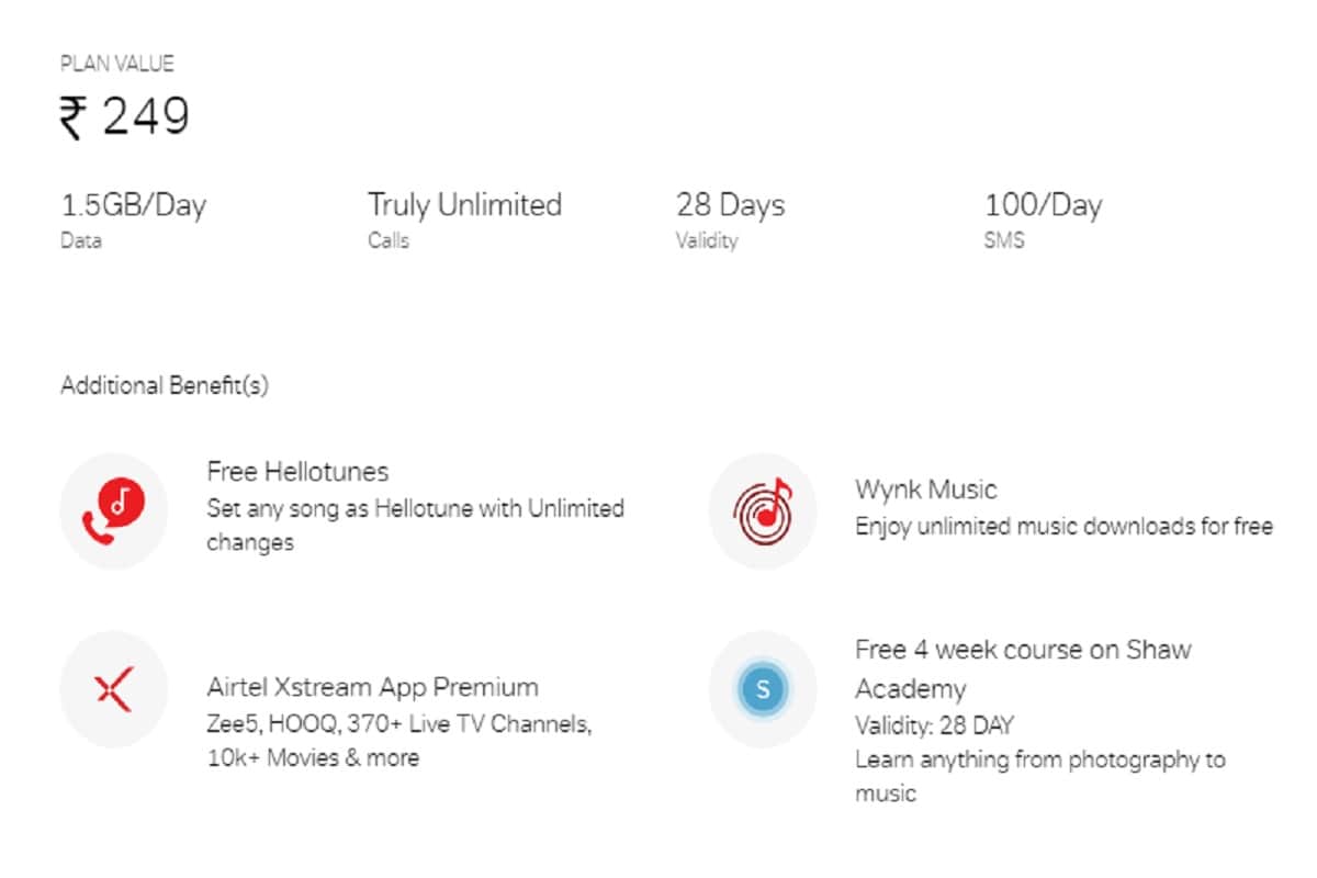 Airtel best prepaid unlimited plans under Rs 300 with Daily data and more, Details here