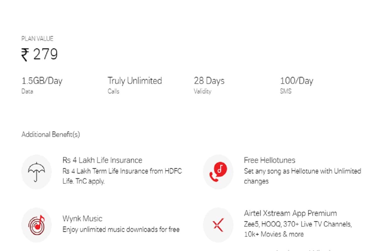 Airtel offers three New prepaid plans with Amazon Prime subscription, life insurance and more