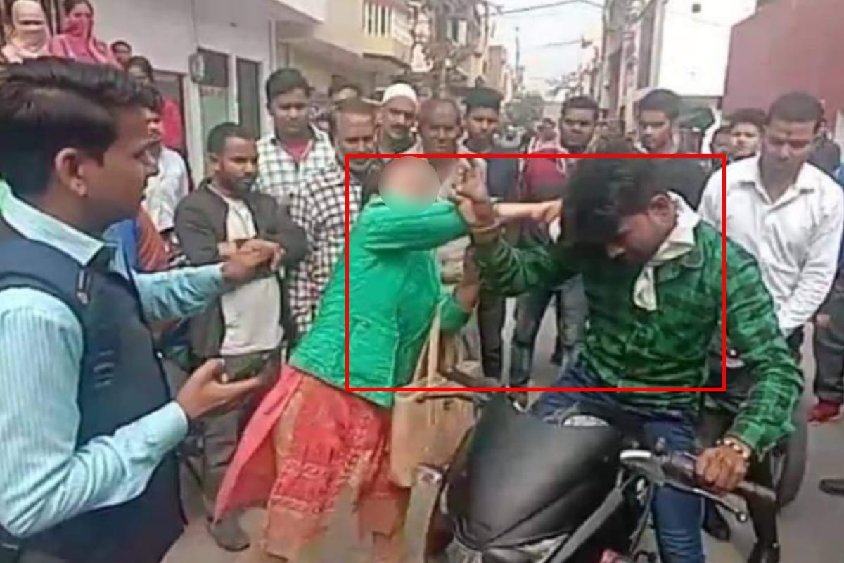 girl beaten a man after he Molestation of the student who came for high school exam in Meerut