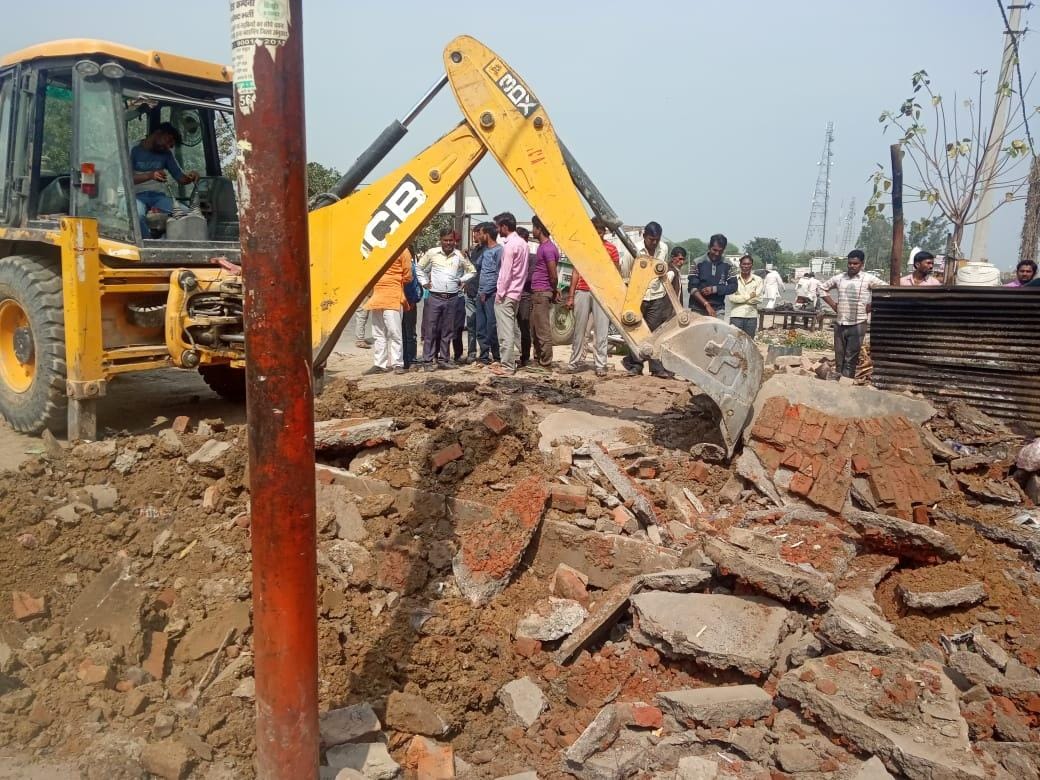 JCB removed possession from the side of the highway