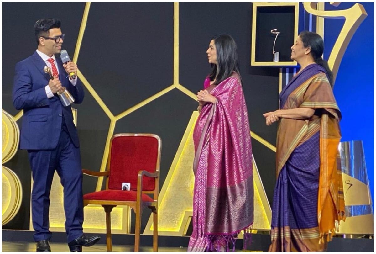Karan Johar honoured with the Entertainment of the Decade award by Nirmala Sitharaman