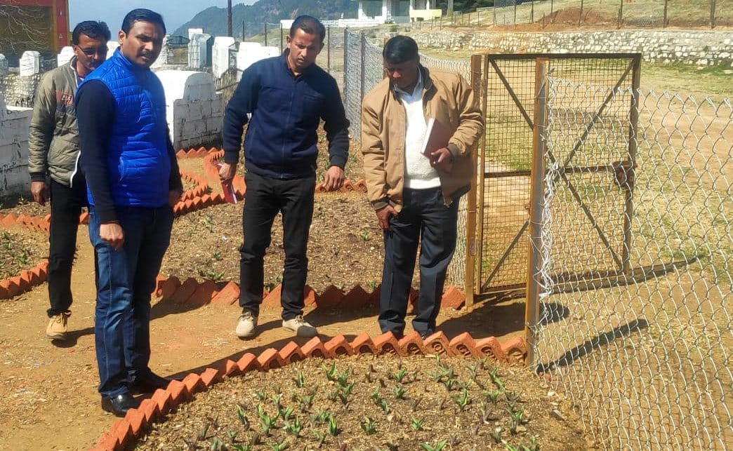 District Magistrate inspected Tulip Garden