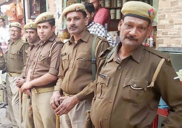 Prayer was offered amidst police vigil