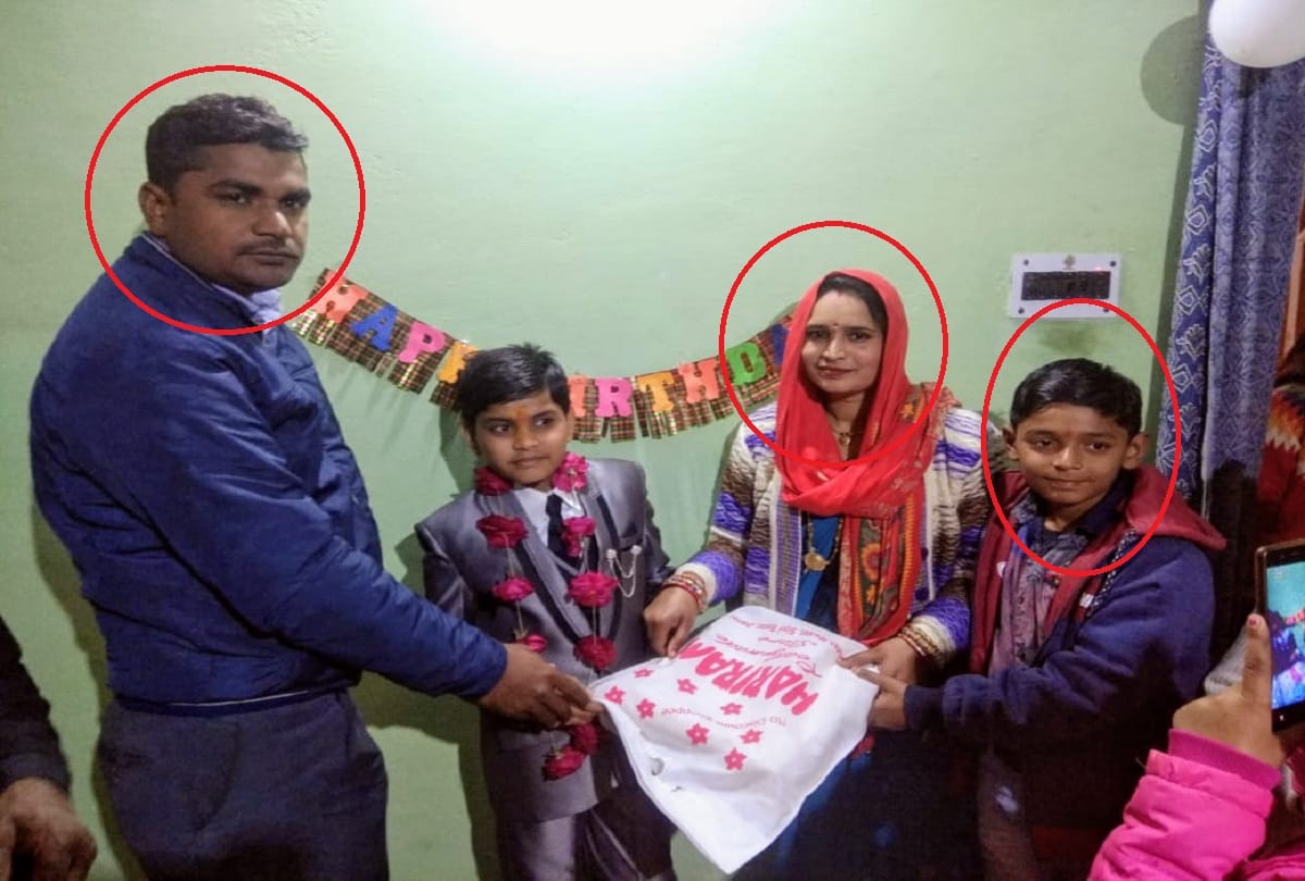 nagar panchayat worker hanged him self after killed wife and son in jhansi