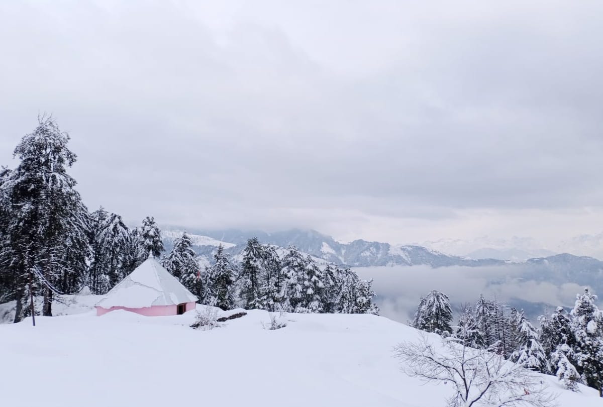 fresh snowfall and rainfall recorded in himachal, tourist in kufri and manali