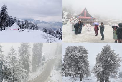 fresh snowfall and rainfall recorded in himachal, tourist in kufri and manali