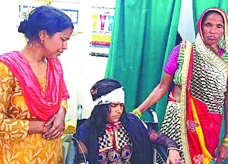 Minor cousin was attacked with an ax