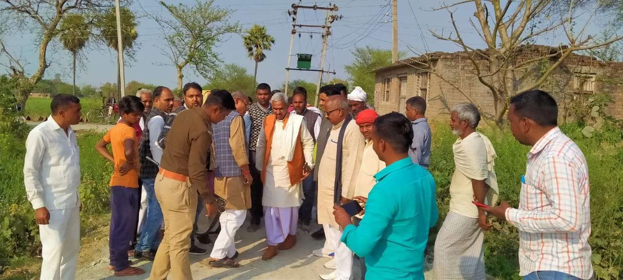 MLA tests the quality of road construction