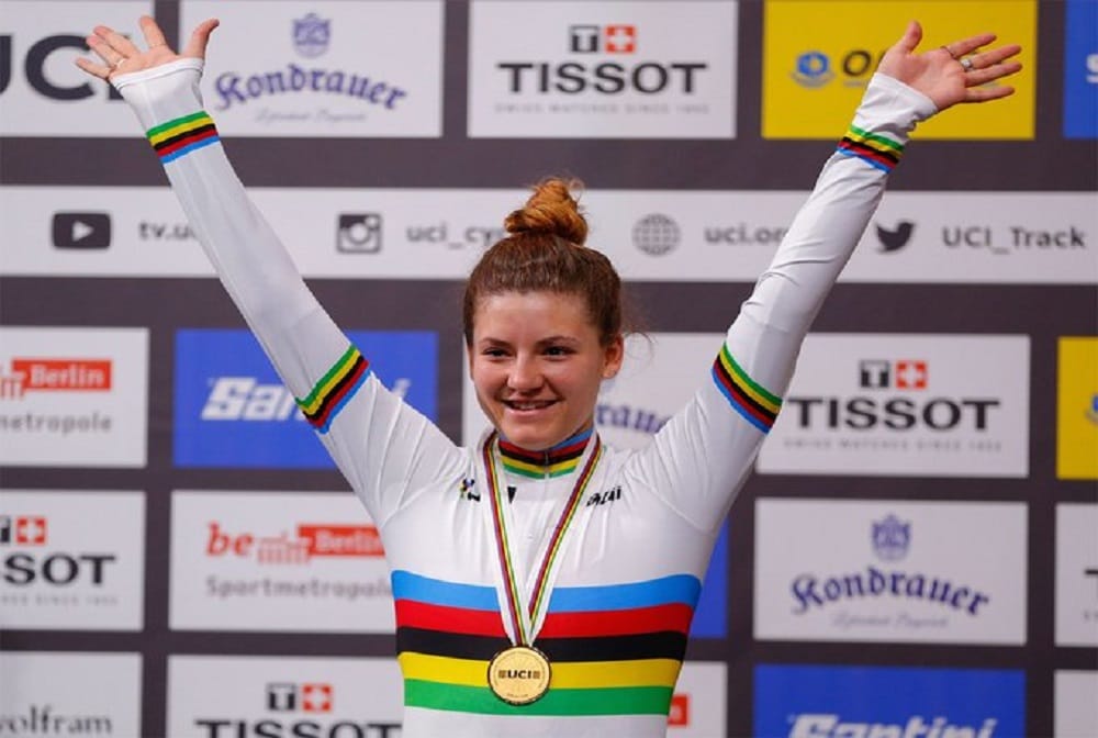 American cycling Chloe Dygert wins pursuit title with new world record