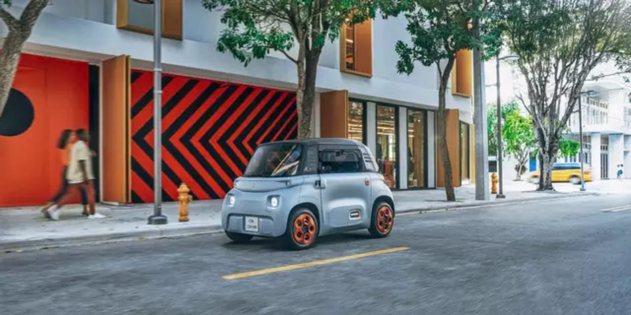 citroen ami electric car most affordable electric car electric vehicle even a 14 year old can drive in France