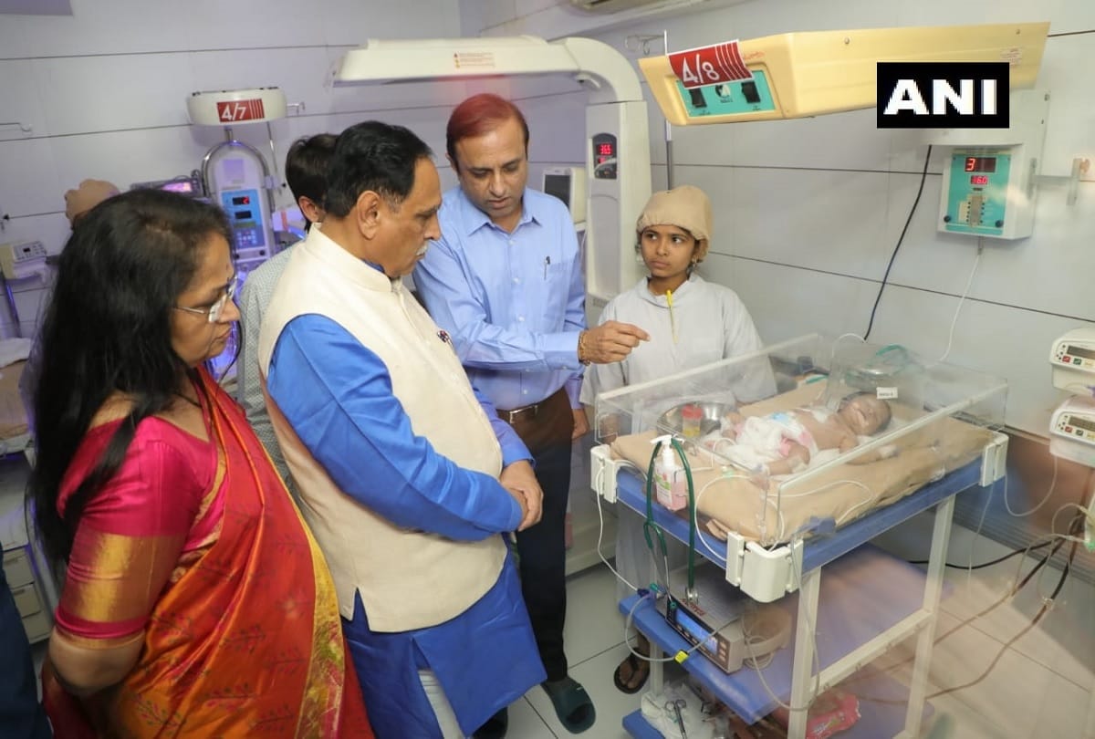 Gujarat : tried to stab five day old New Born Baby 20 times, CM Vijay Rupani visits hospital