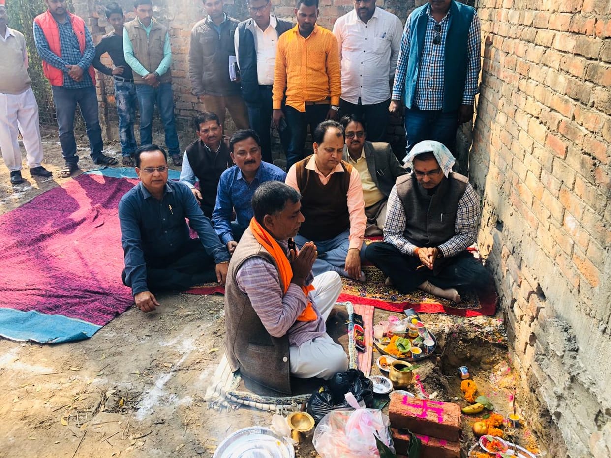 Construction of toilets started after Bhoomi Pujan