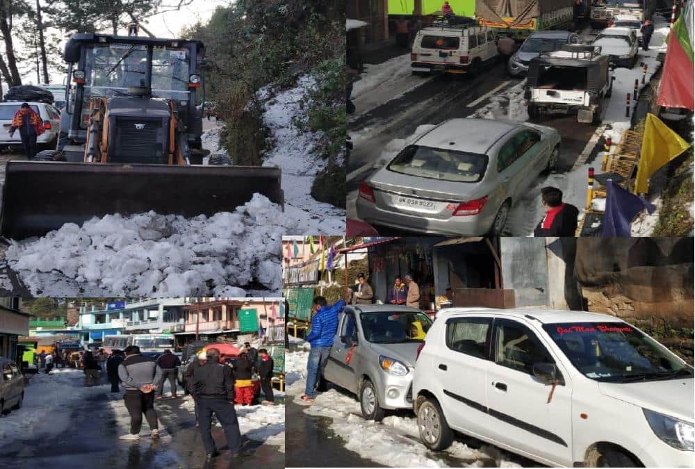 Heavy Hailstorm In Almora Uttarakhand, 150 vehicles Stuck till 18 hours in traffic jam