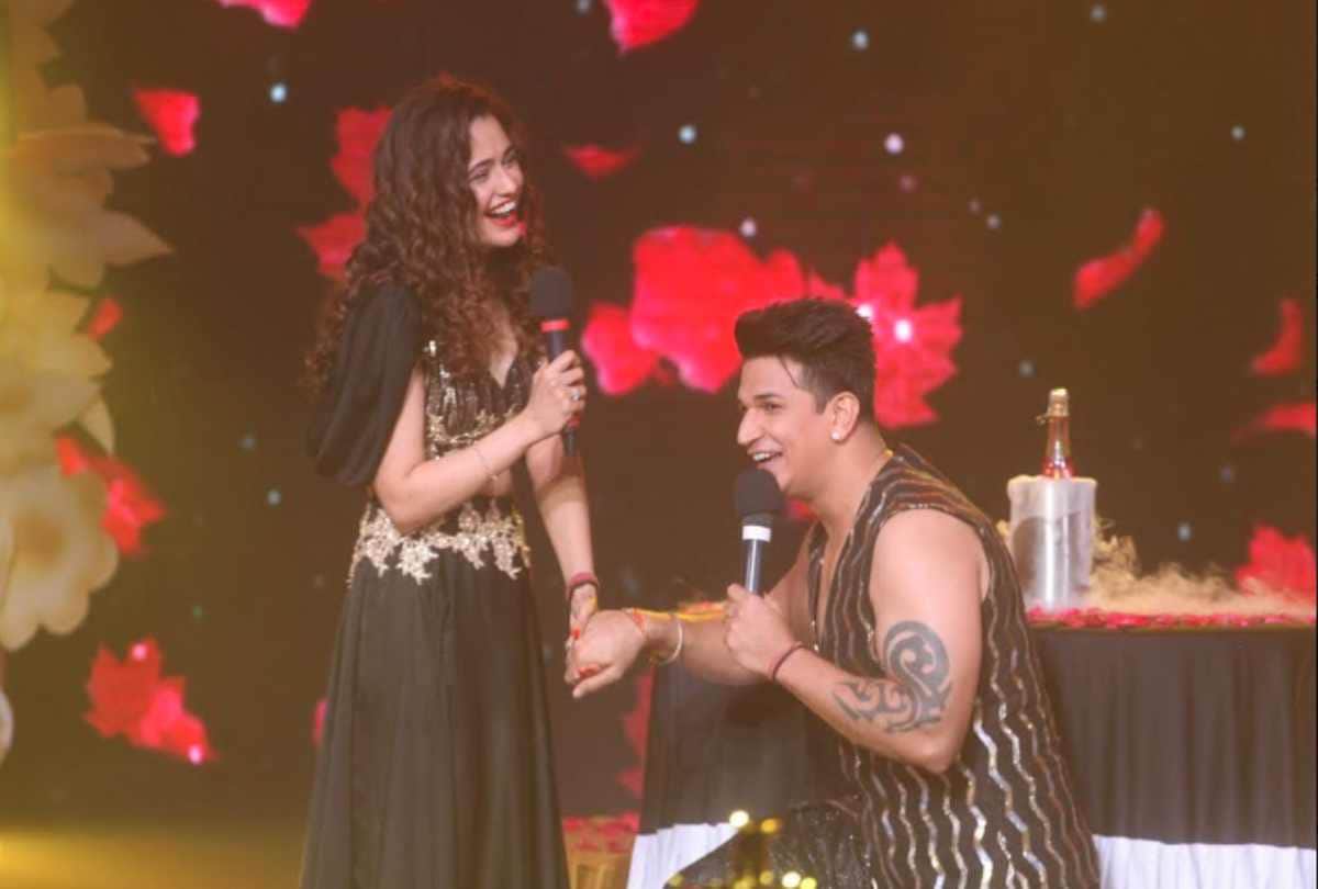 prince narula proposes yuvika chaudhary on salaam e ishq stage know what she said