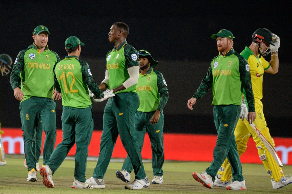 South Africa win by 74 runs and take a 1-0 lead in the ODI series