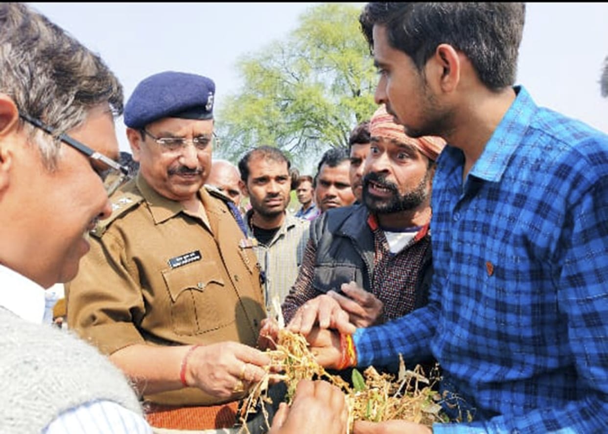 Hundreds of bigha crops destroyed due to unseasonal rains and hail