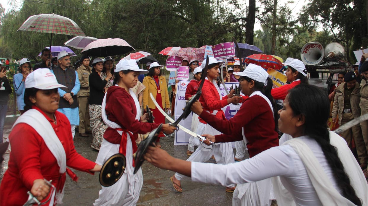 Women feel proud in power walk