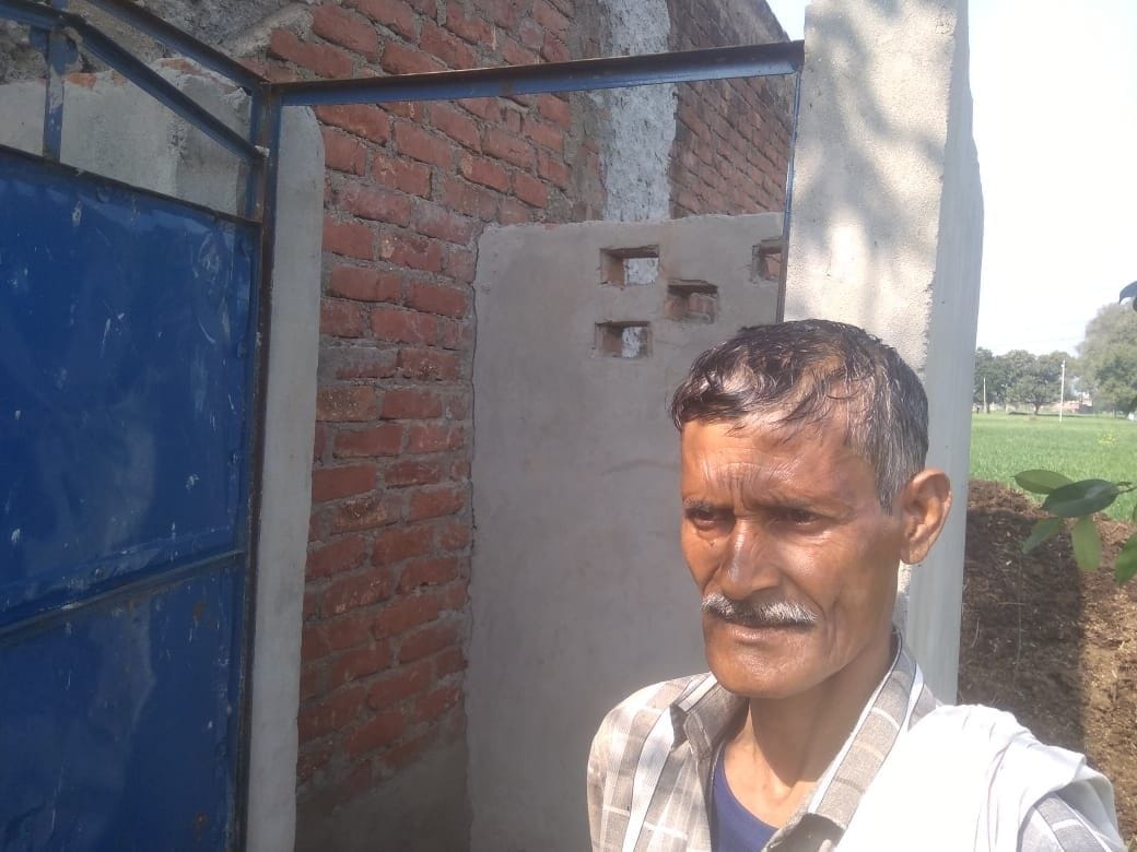 Bricks laid for construction of toilets and Gram Panchayat ODF declared in auraiya