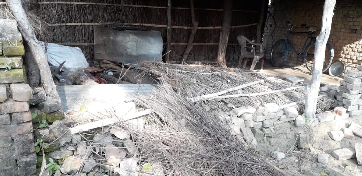 Elephants entered Girijapuri colony, demolished three houses