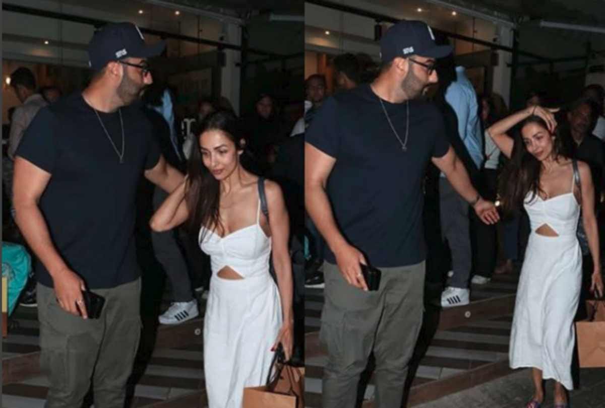 malaika arora and arjun kapoor spotted together outside of mumbai restaurant