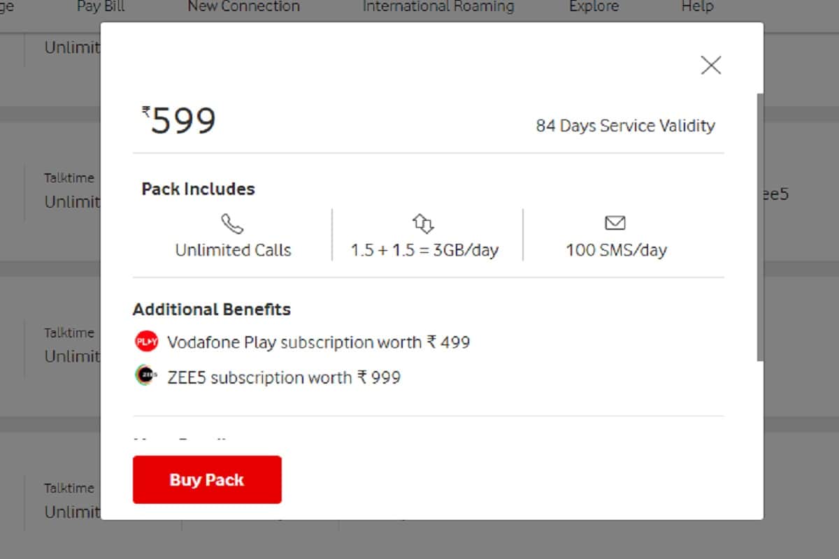 Vodafone Idea offers Double Data Offer With Rs 249, Rs 399 and Rs 599 Prepaid Recharge Plans