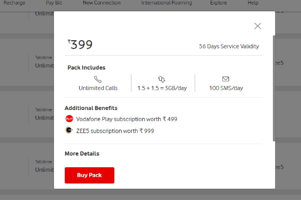 Vodafone Idea 399