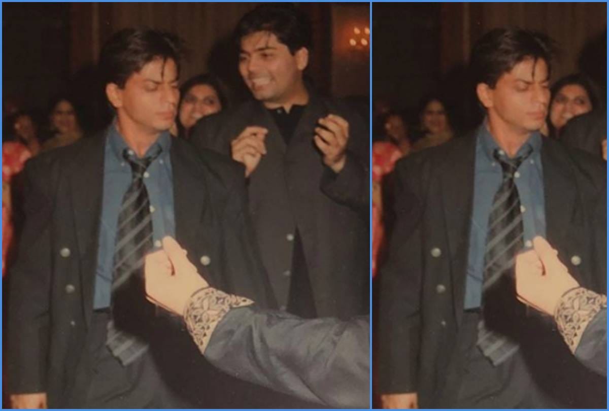 karan johar share shah rukh khan throwback picture he dancing sanjay kapoor sangeet