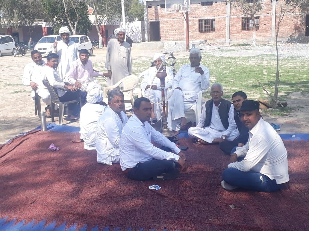 to prevent copying, the panchayat of burha guarded outside the examination center