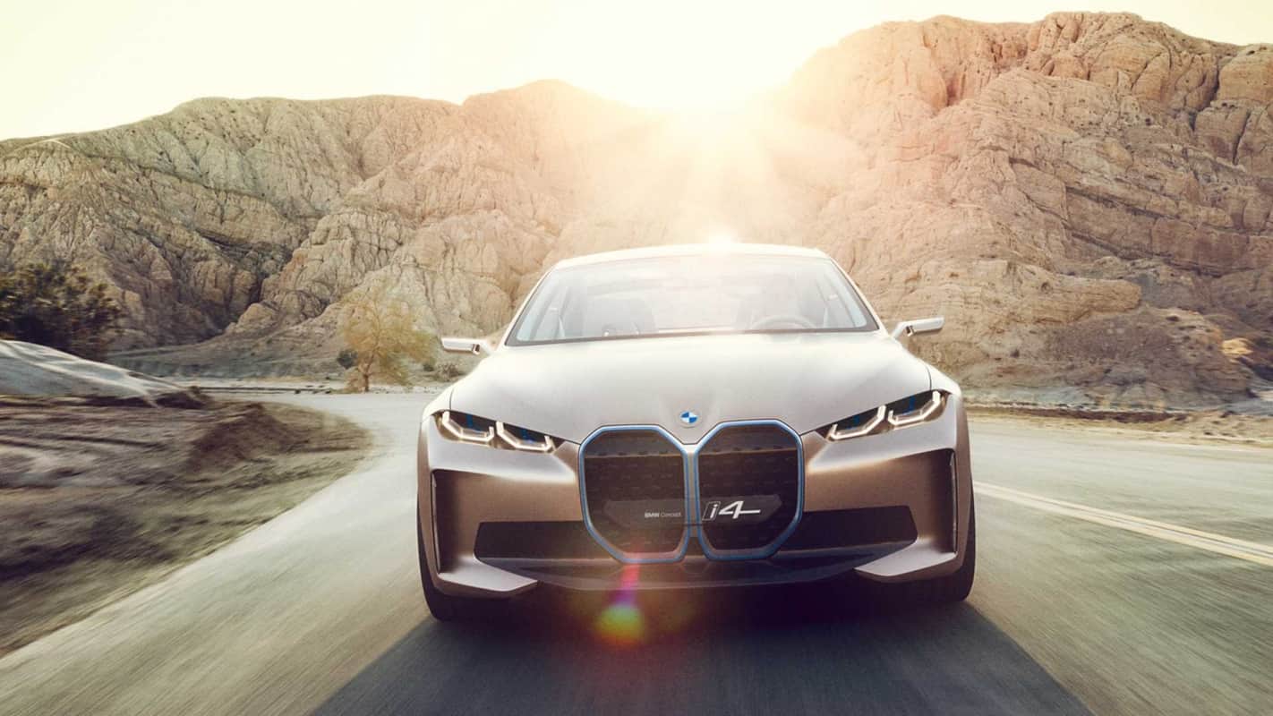 bmw concept i4 electric car electric vehicle bmw electric car sedan to compete tesla model 3