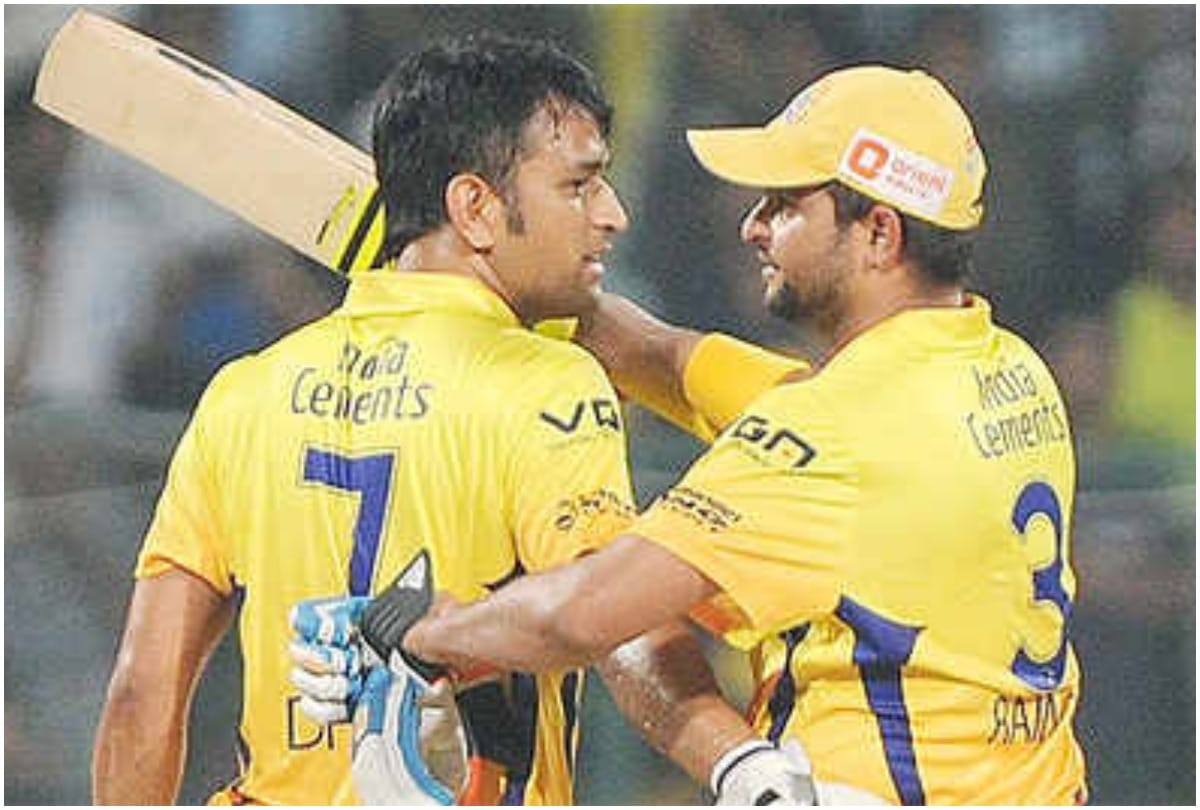 IPL 2020 Suresh Raina Kisses CSK captian MS Dhoni after Long time Met Watch
