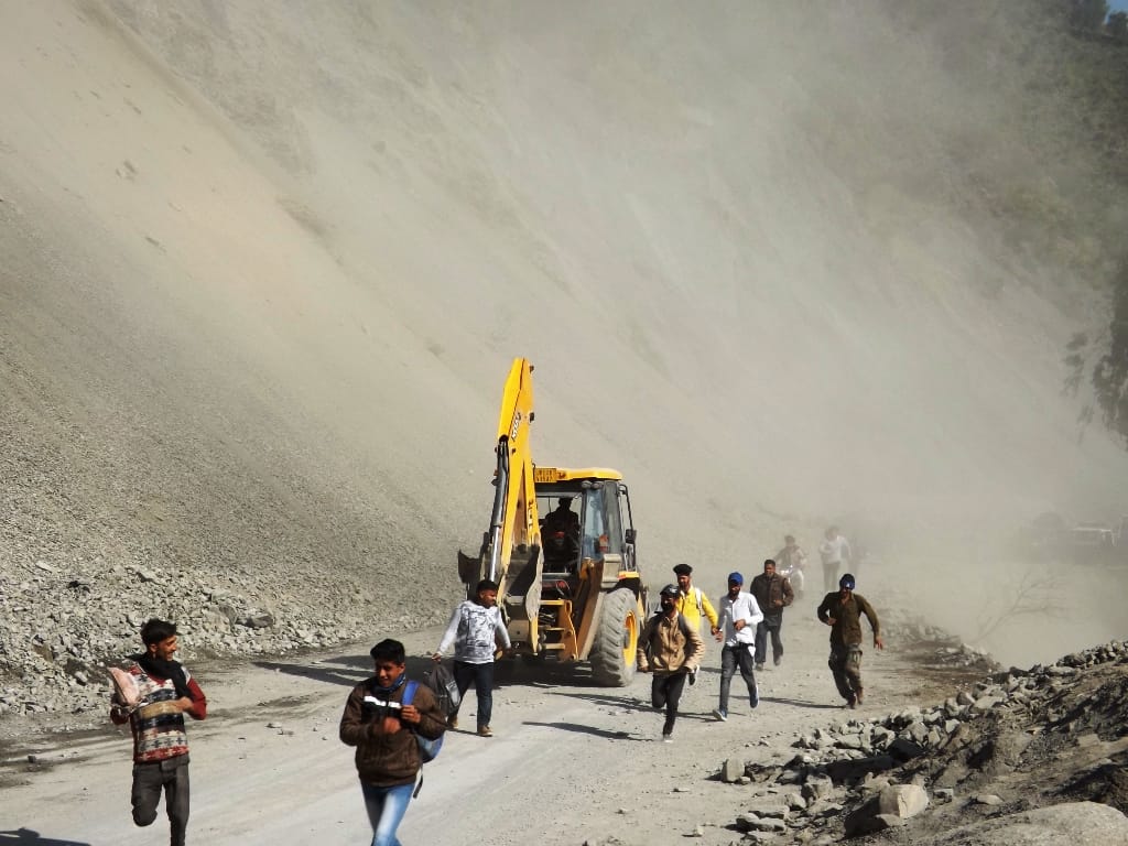 land sliding