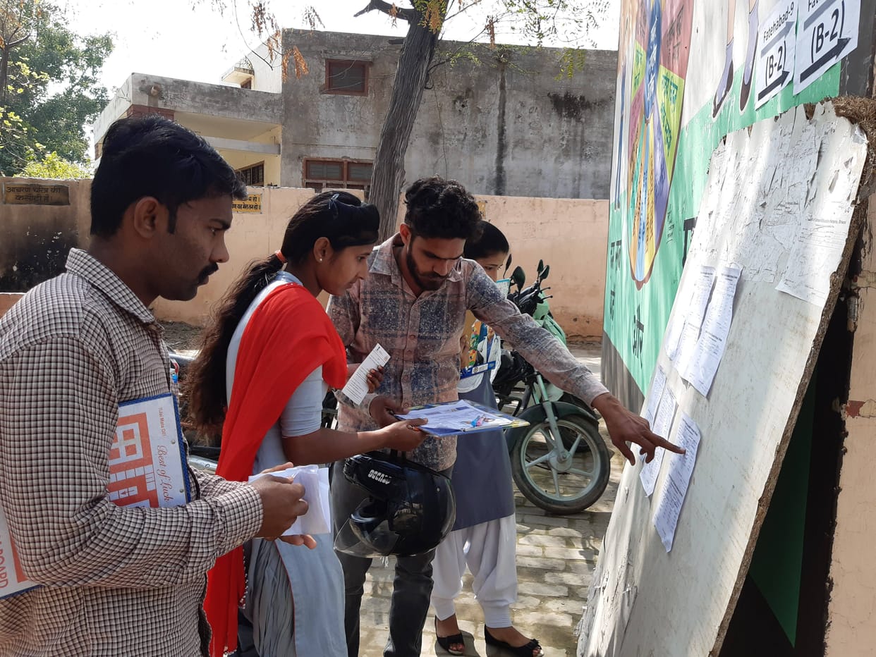 Four student caught giving paper instead of another student in board exam