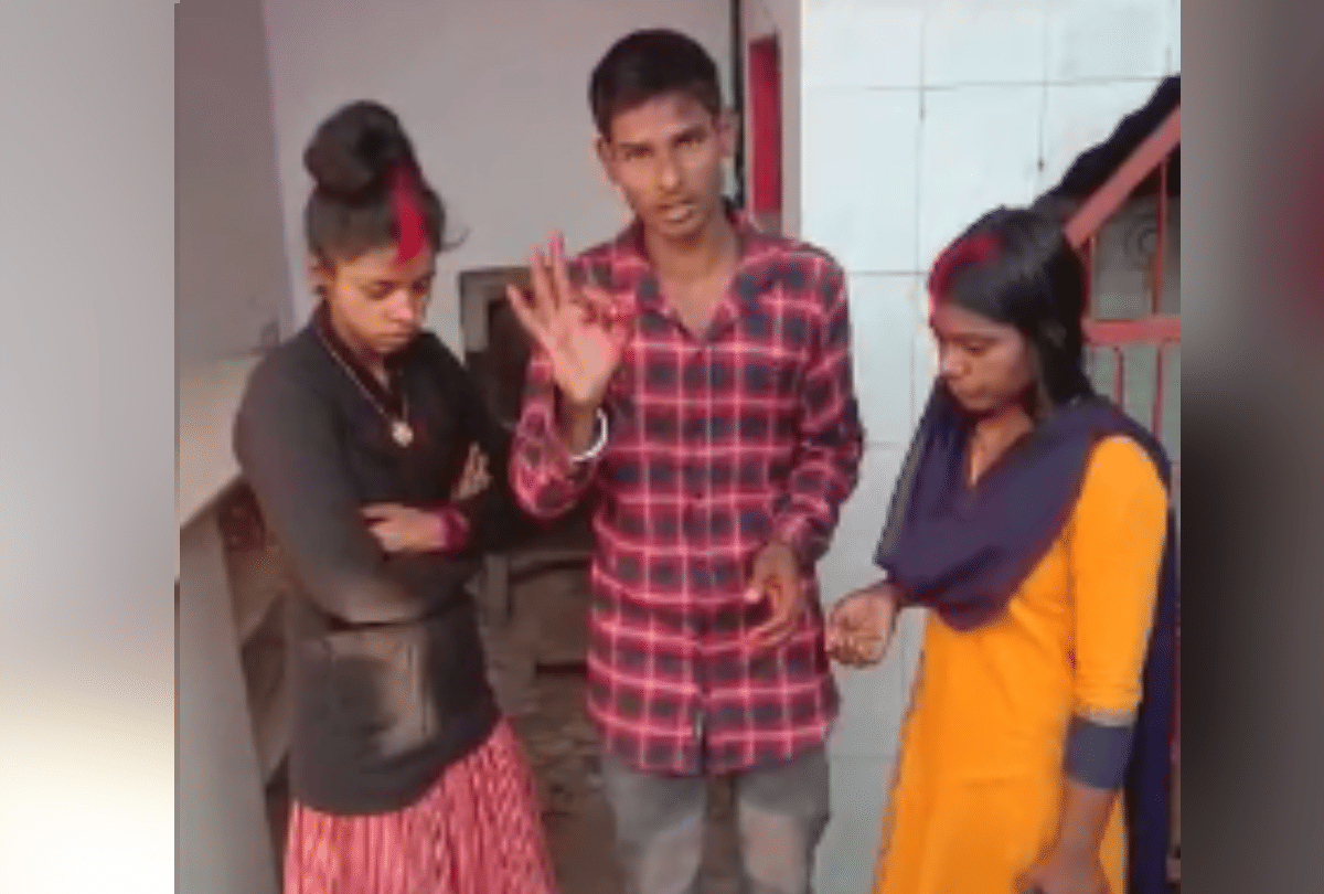 man marries with two lovers after dispute, viral video prayagraj Absconding