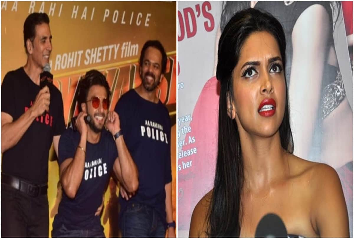 Deepika padukone reaction as Ranveer blamed her for being Late at Sooryavanshi Trailer Launch Event