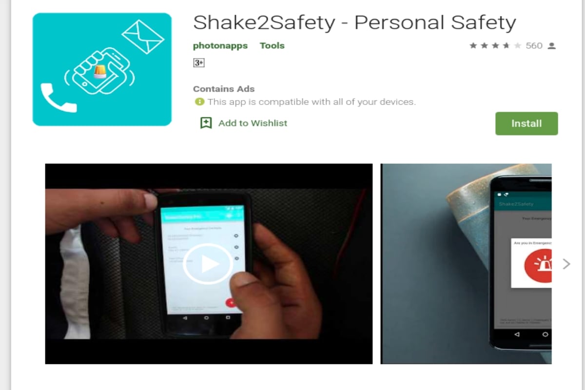 Shake To Safety App