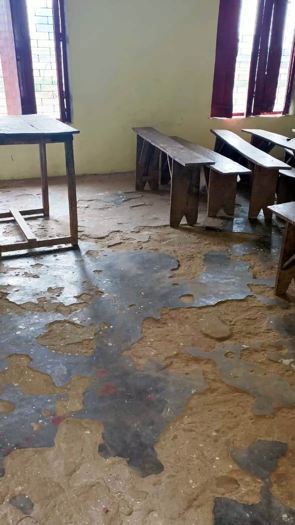 garbage kept in classroom, three student absent