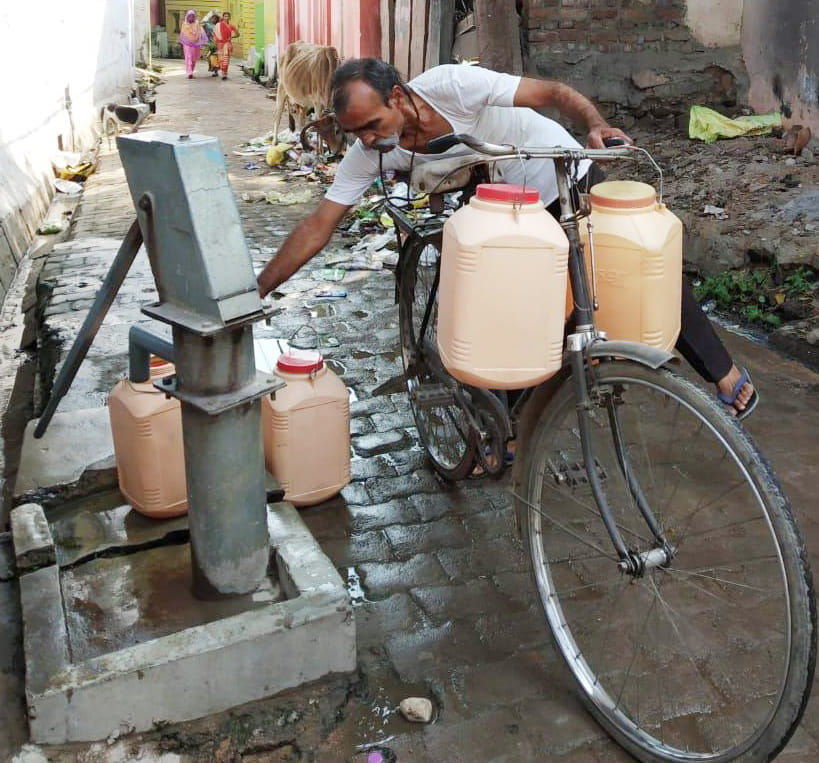 Water supply stop, people disturb