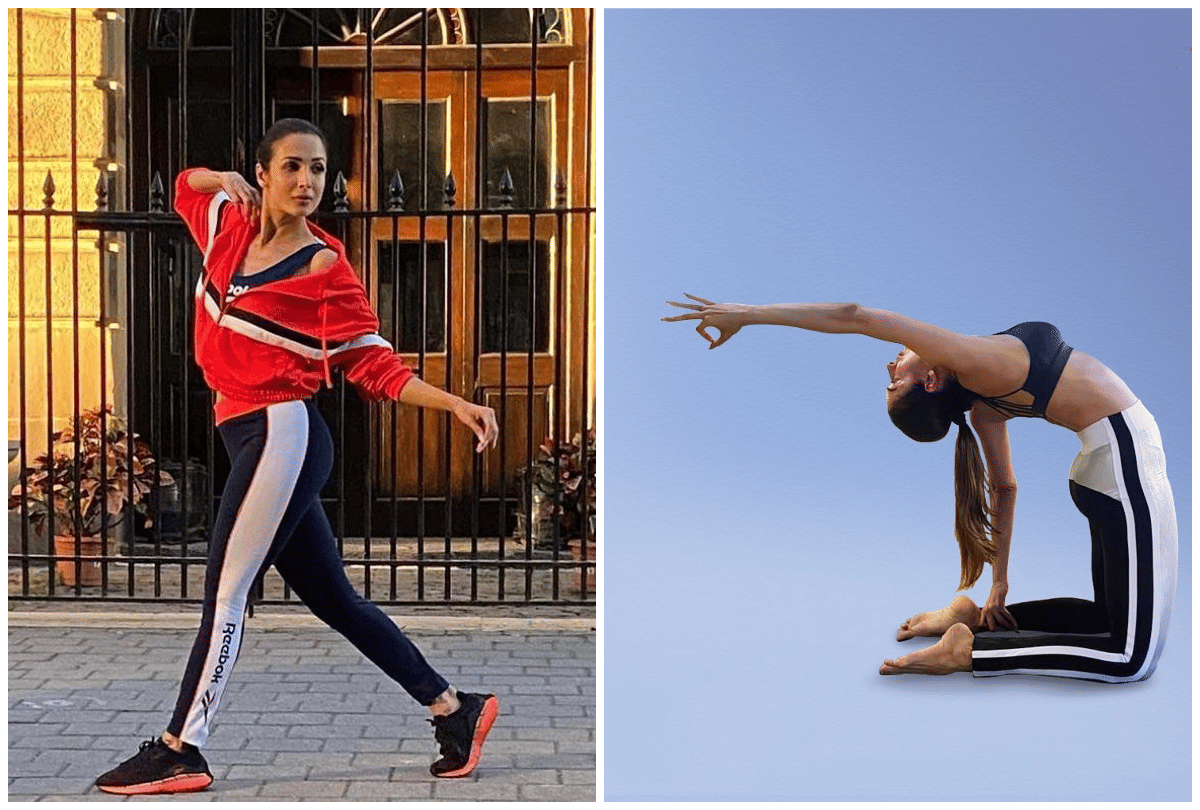 malaika arora bold look yoga poses hot photos viral