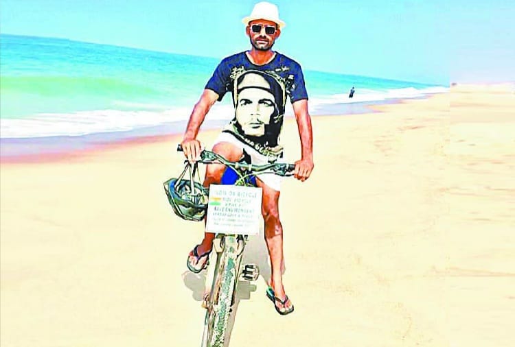 Tashan, Punjab University Scholar Ravinder Bishnoi on India Tour Via Cycle