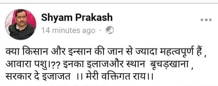 BJP MLAs trolled at% slaughterhouse% treating stray animals