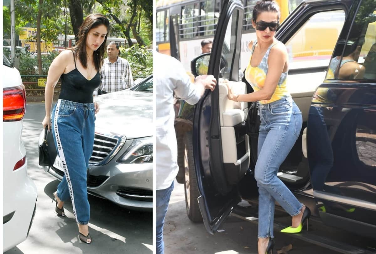 kareena kapoor step out in city in black spaghetti top and jogger jeans