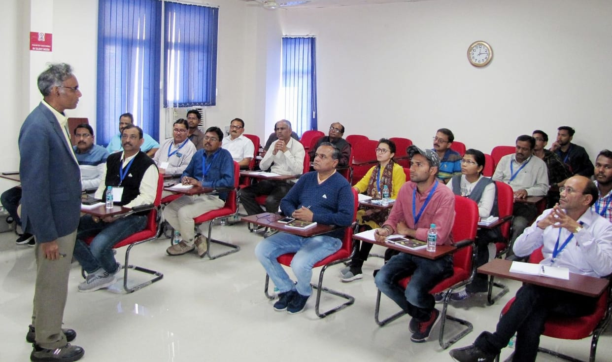 CBRI engineer learning learning to build housing in rural areas
