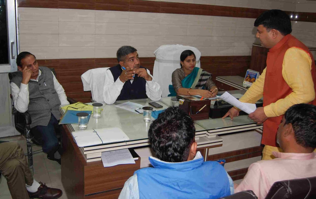 uproar in district council meeting