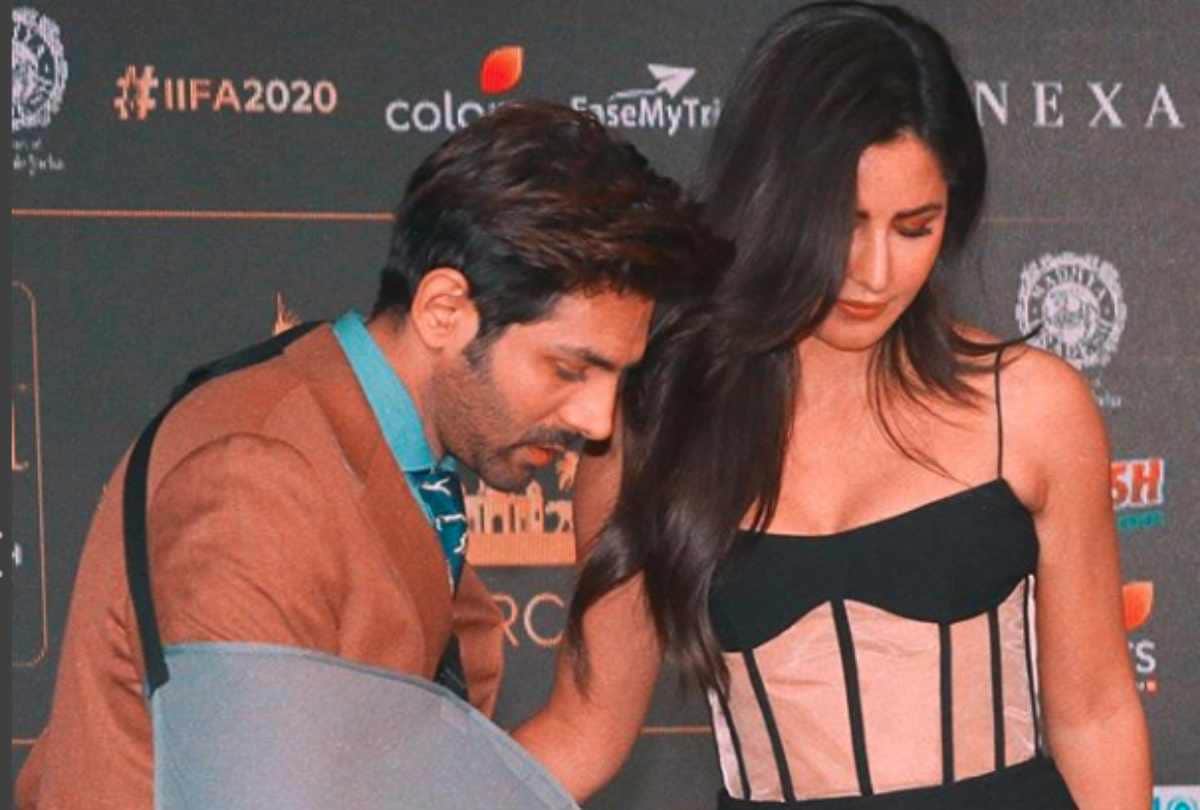 kartik aaryan touch feet to katrina kaif at iifa 2020 press conference