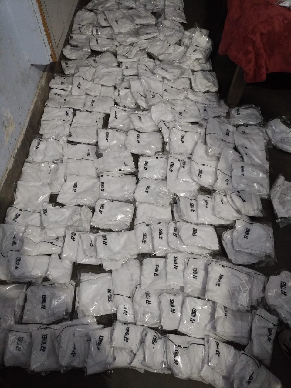 caught duplicate sports wear from branded company