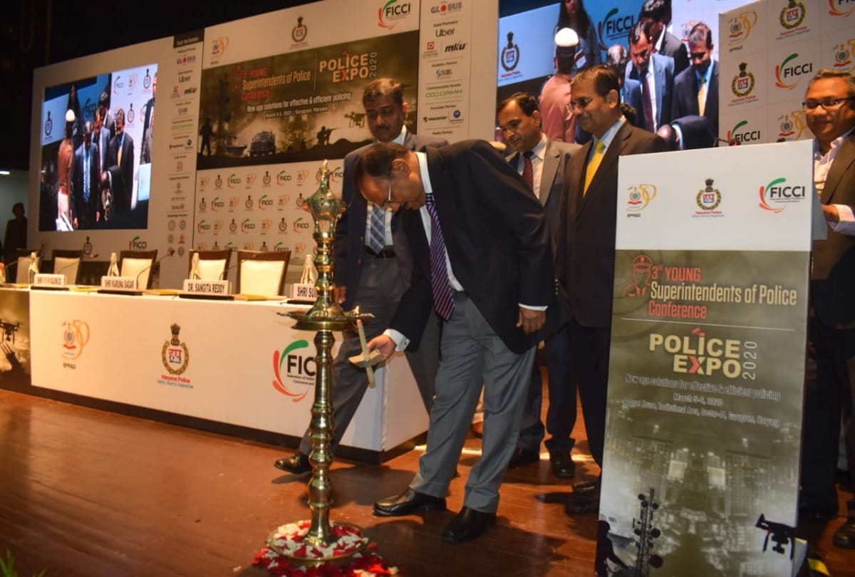 Police Expo 2020 first day inauguration in Gurugram NSA Ajit Doval also present