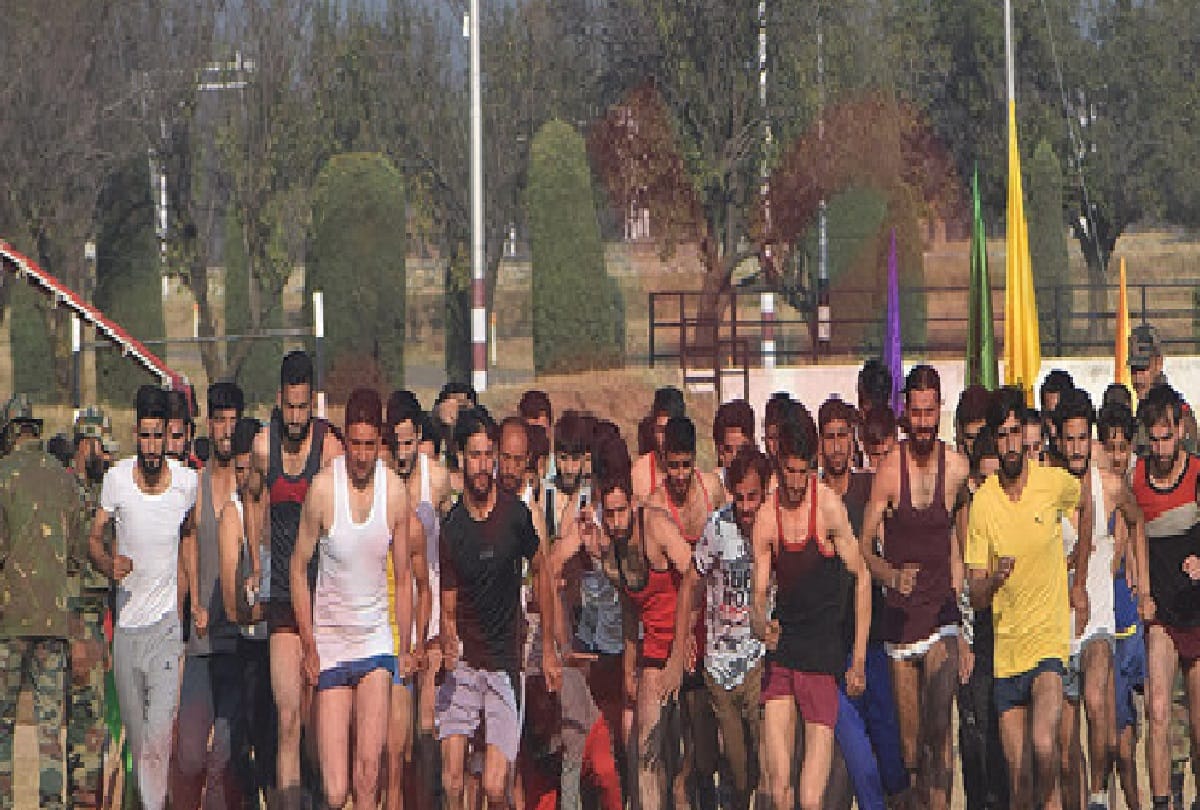 police recruitment at SDRF ground in Jammu