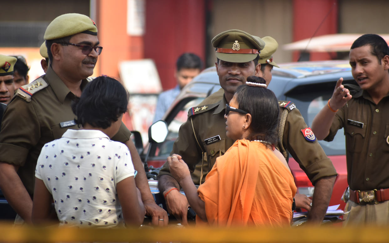 Ruckus on display at Subhash intersection, police took police station
